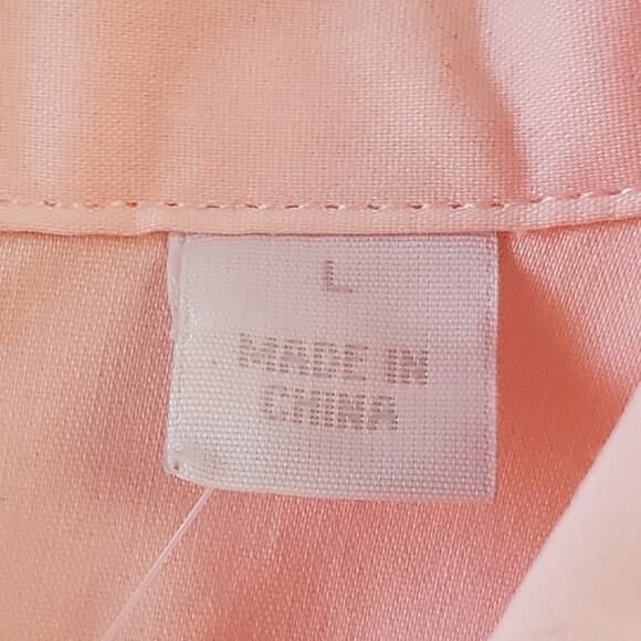 New York & Company Stretch Pink Button Down Shirt L - Picture 8 of 9